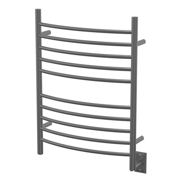 Amba Radiant Hardwired Curved 10 Bar Electric Bathroom Towel Warmer, Brushed