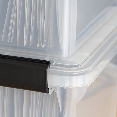 IRIS USA Clear 32 Quart Letter and Legal Size Weather Tight Storage Container