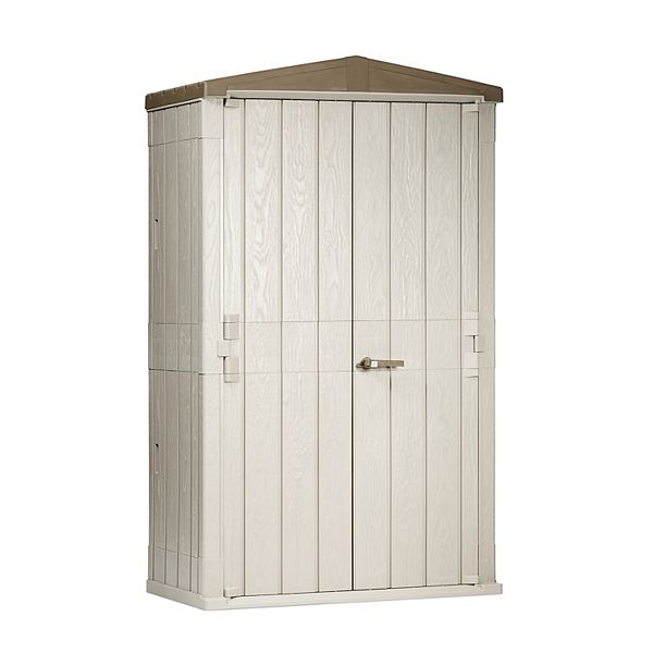 Toomax Lockable Outdoor Garden Plastic Vertical Storage Shed