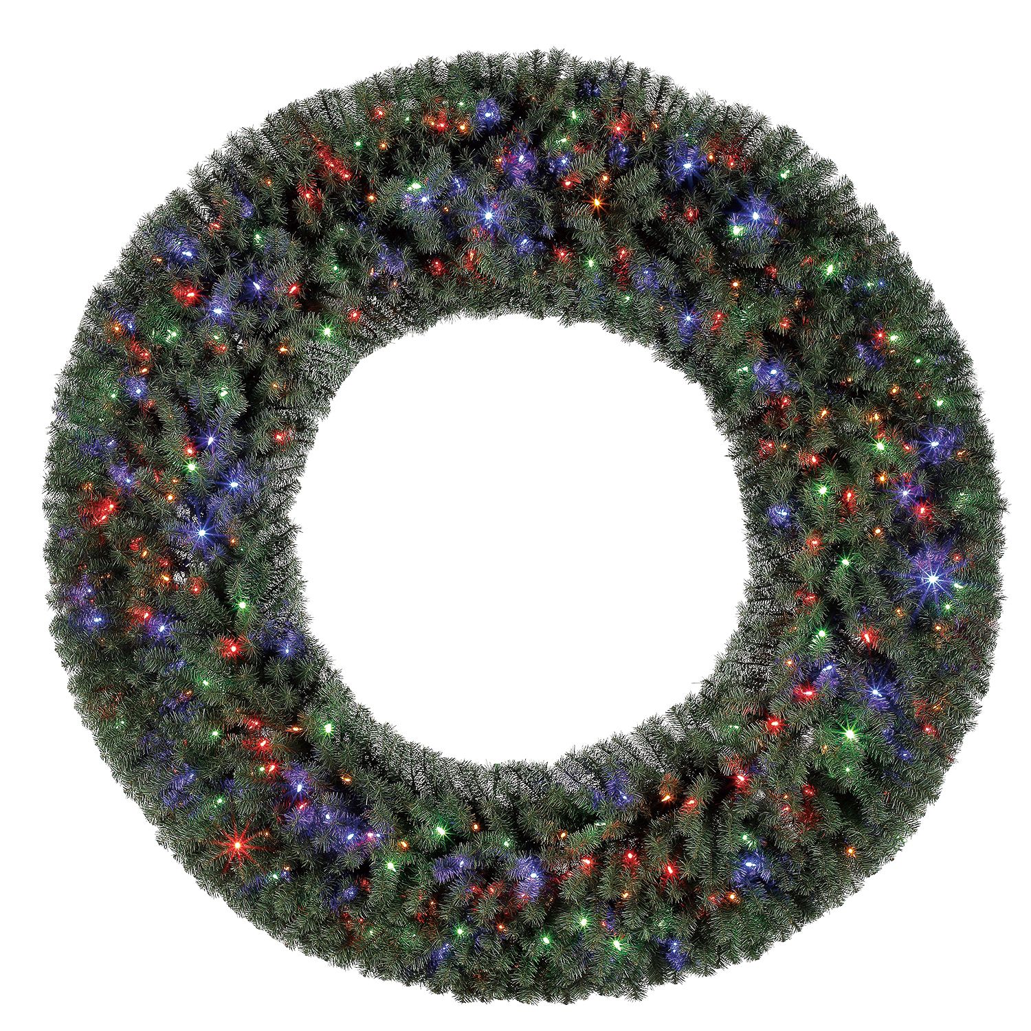 Image for Home Heritage 72 Inch Prelit Holiday Christmas Wreath with 400 Color LED Lights at Kohl's.
