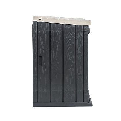 Toomax Stora Way All Weather 4.25' X 2.5' Storage Shed, Anthracite/taupe Gray