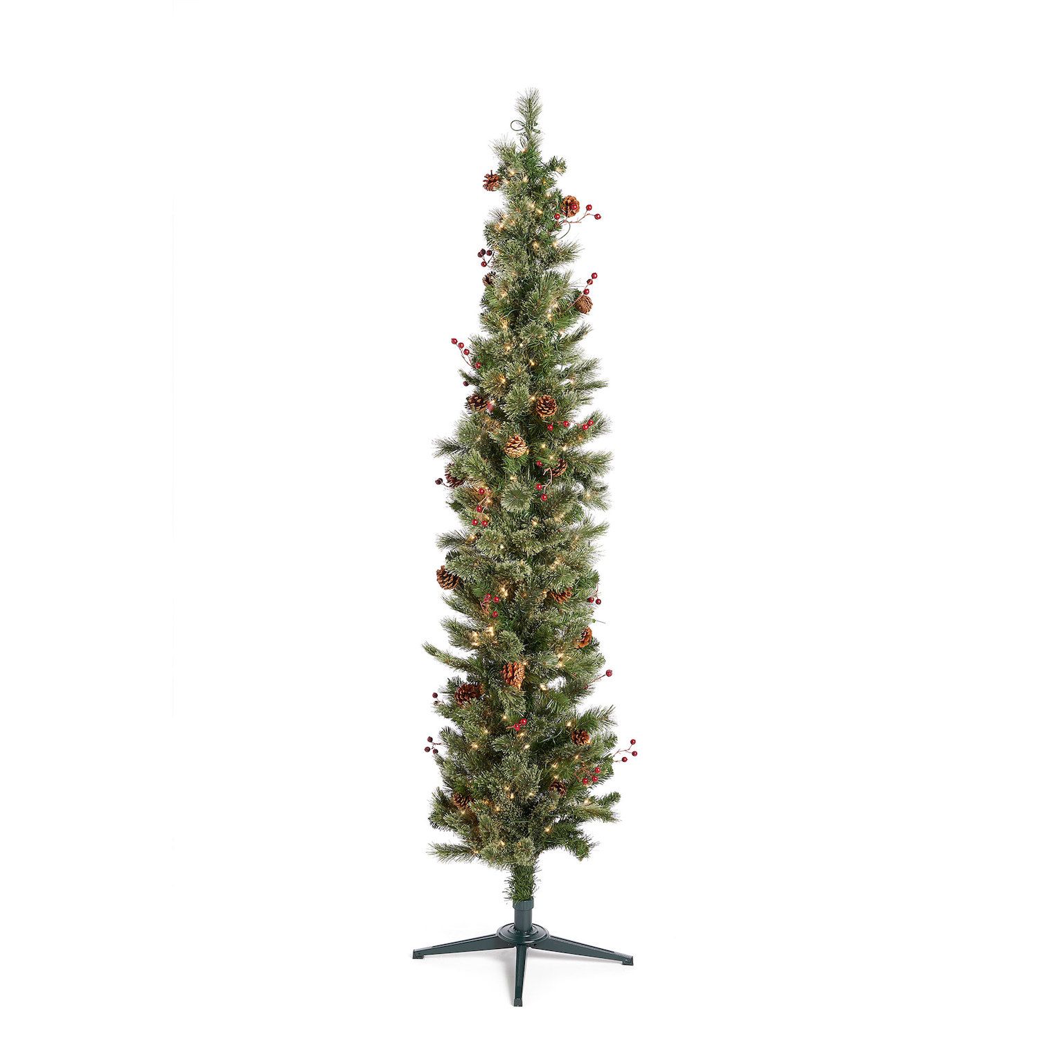 Image for Home Heritage Stanley 7 Ft Skinny Pencil Pine Pre-Lit & Decorated Christmas Tree at Kohl's.