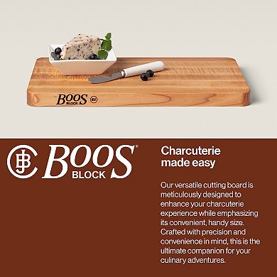 John Boos Chop N Slice Small Maple Wood Edge Grain Cutting Board, 16" X 10" X 1"