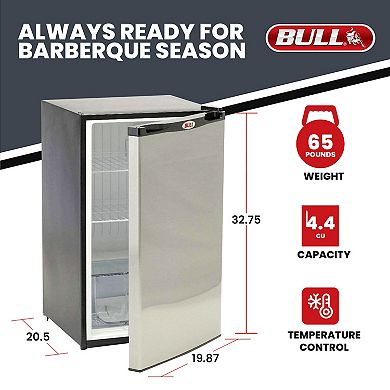 Bull Outdoor Products Stainless Steel Standard Outdoor Kitchen Refrigerator Dorm Fridge