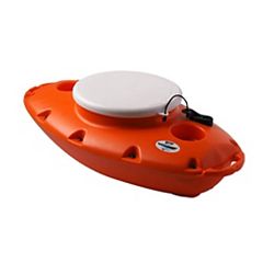 CreekKooler 30 Quart Floating Insulated Beverage Cooler Pull Behind Kayak,  Red