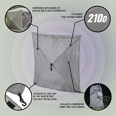 CLAM Quick-Set Screen Hub Tent Wind & Sun Panels, Accessory Only, Gray (3 pack)