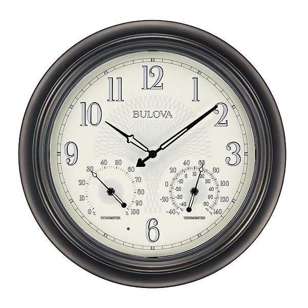 Bulova Clocks C4813 Weather Master, Outdoor Pool Clock And Thermometer