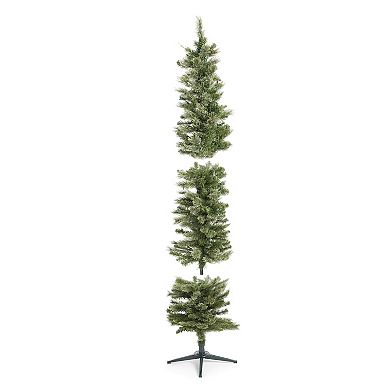 Home Heritage 7' Pencil Pine Prelit Artificial Christmas Tree 350 Color Lights