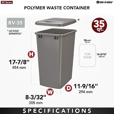 Rev-a-shelf 35 Qt. Under Sink Pullout Trash Can Replacement, Rv-35-52