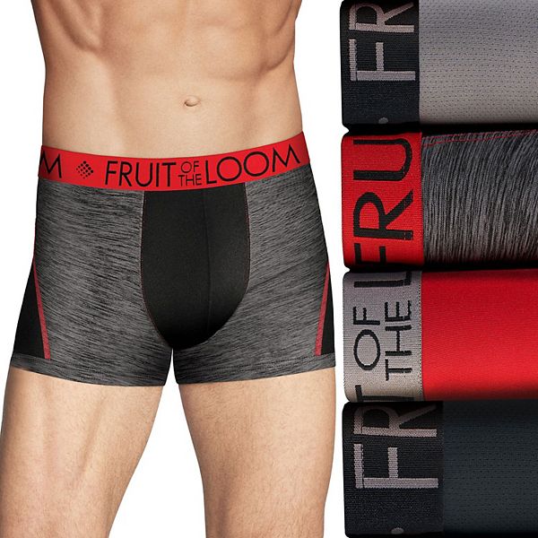 Men's Fruit of the Loom Signature 4-pack Breathable Short-Leg Boxer Briefs 