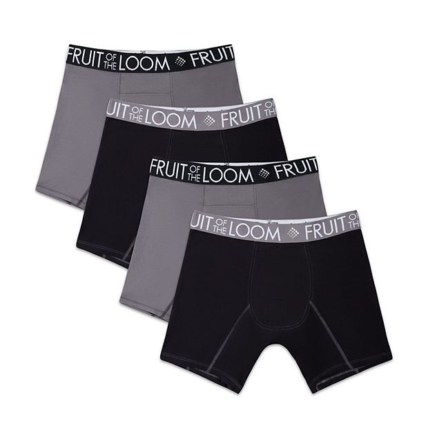 Fruit of the Loom Men's Breathable Boxer Briefs, Moisture Wicking