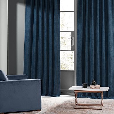 EFF Monochromatic Faux Linen Room Darkening 2-pack Window Curtain Set