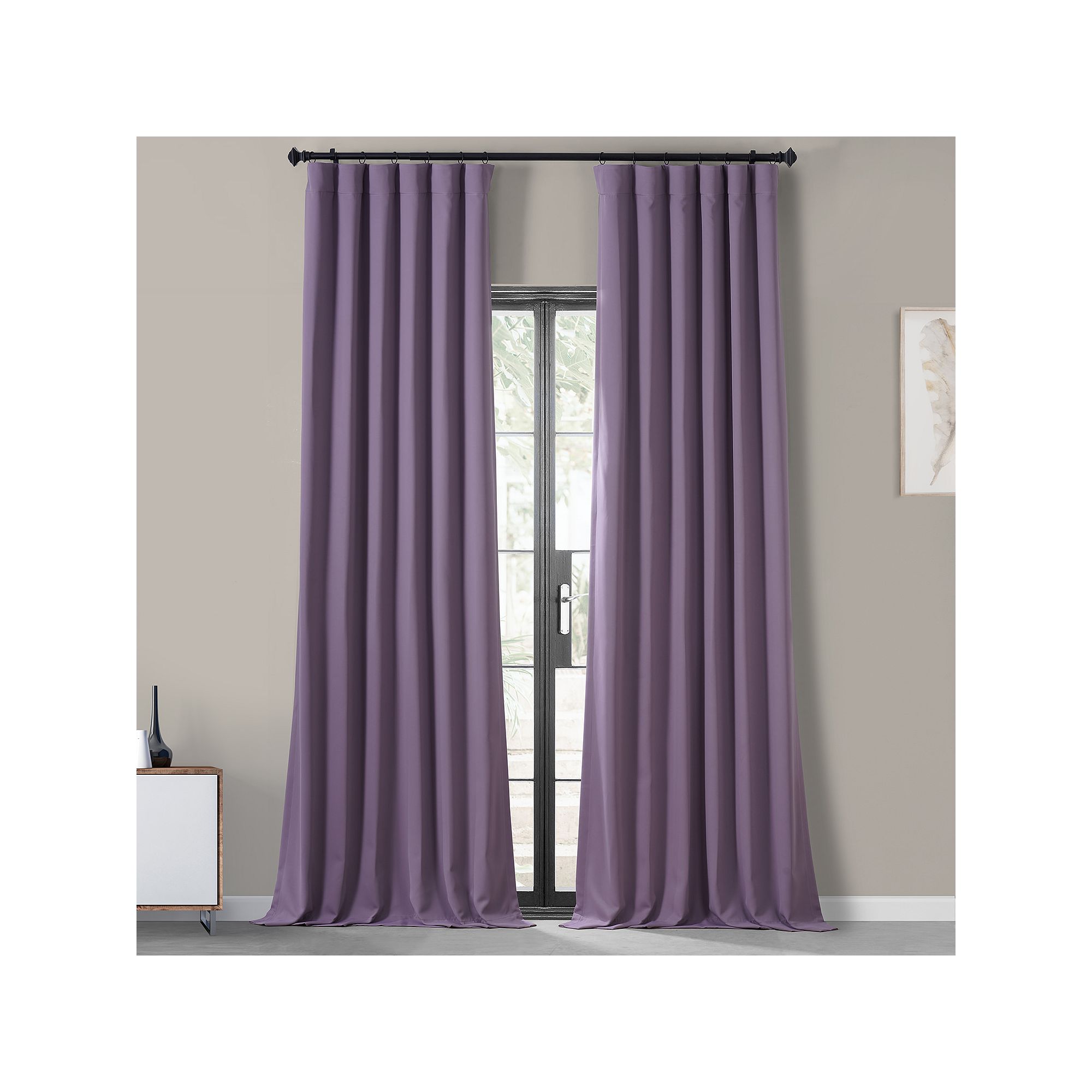 EFF Performance Woven Blackout 2-pack Window Curtain Set, Boho Purple