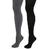 Girls 4-14 Elli by Capelli 2-Pack Cable & Solid Sweater Knit Full Tights