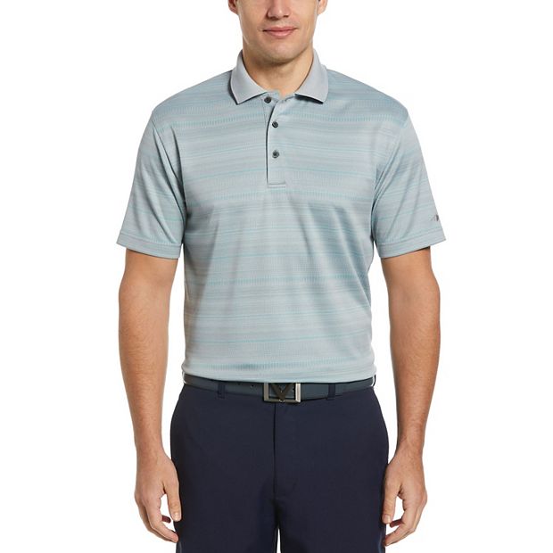 Men s Grand Slam Striped Jacquard Golf Polo