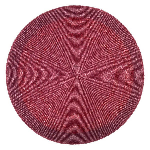 St. Nicholas Square® Red Metallic Beaded Placemat