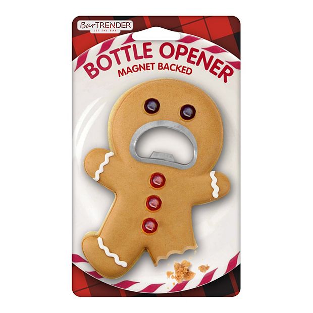 Oh Snap! Gingerbread Man Beer Bottle Coolie With Opener – Coolie