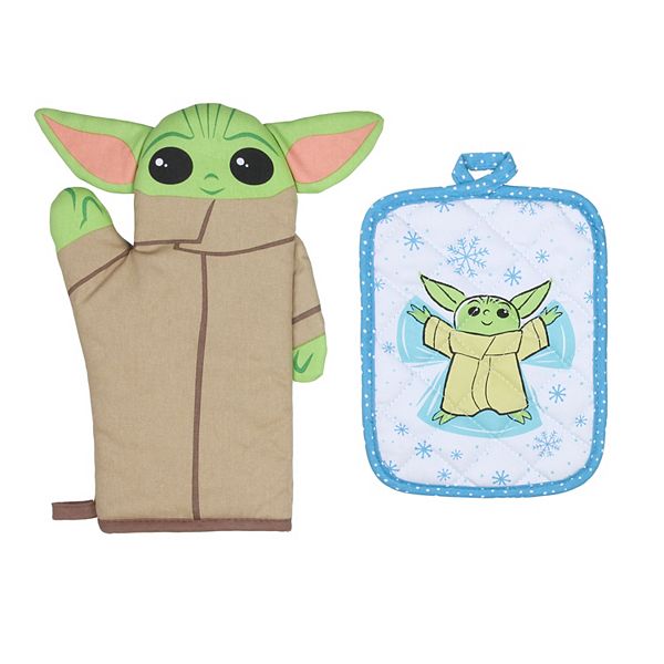 Star Wars Yoda Potholder Oven Mitt Spatula w/ Cookie Cutter Set 4 Mini  Spatulas