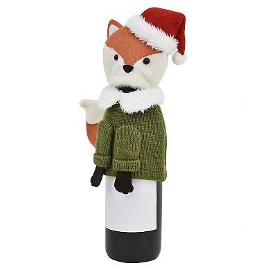 St. Nicholas Square® Santa Sweater Fox Wine Bottle Cover