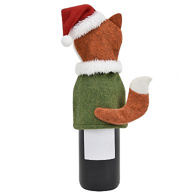 St. Nicholas Square?? Santa Sweater Fox Wine Bottle Cover