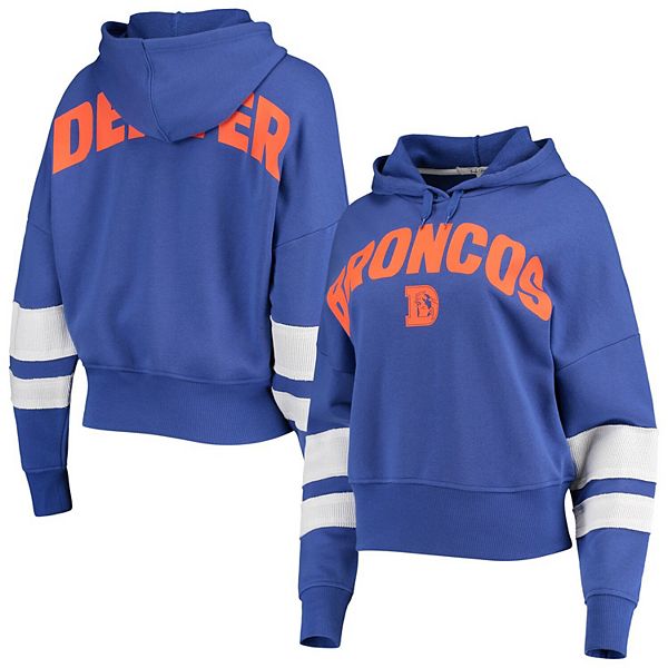 Women's Junk Food Royal Denver Broncos Sideline Stripe Pullover