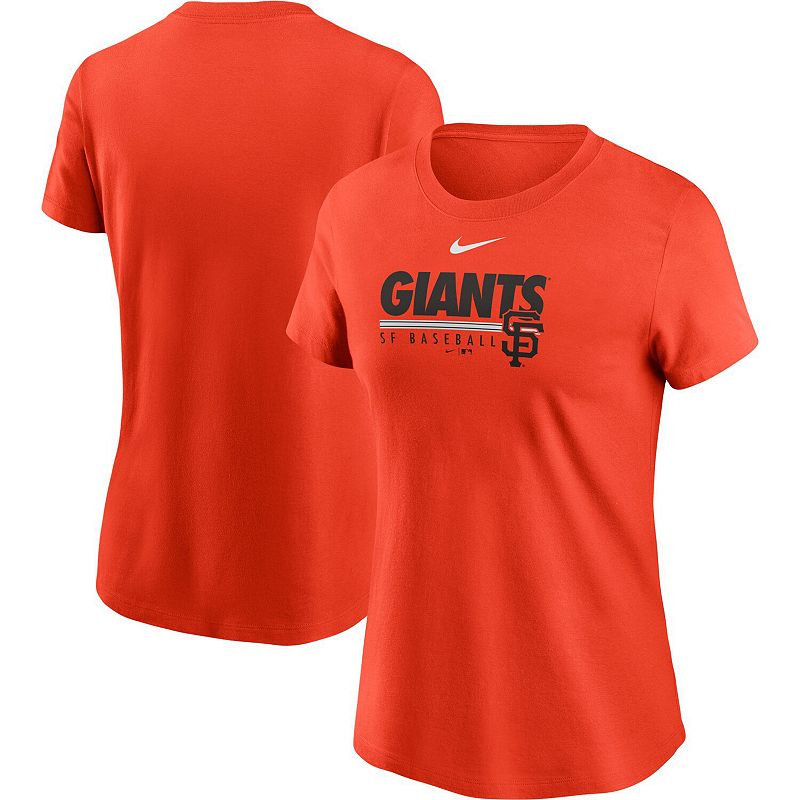Womens Nike Orange San Francisco Giants Baseball T-Shirt, Size: Small, GNT