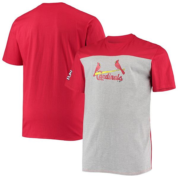 Men's Fanatics Branded Red/Heathered Gray St. Louis Cardinals Big ...