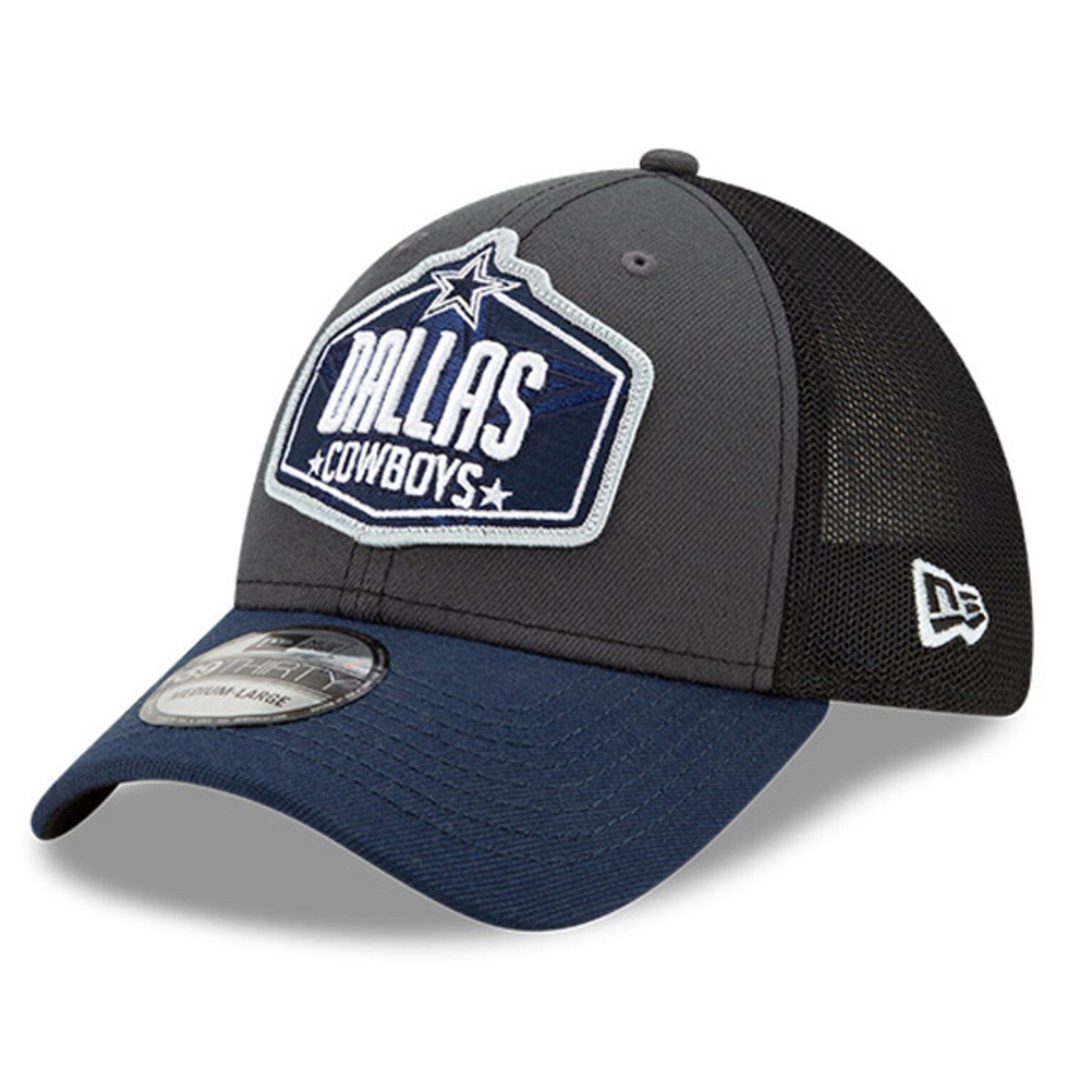 Columbia Navy Dallas Cowboys PFG Mesh Snapback Hat