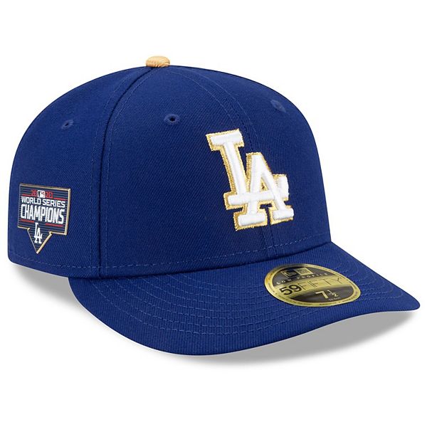 Men S New Era Royal Los Angeles Dodgers 21 Gold Program Low Profile 59fifty Fitted Hat