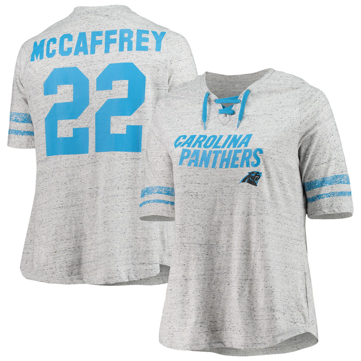 FANATICS Men's Fanatics Branded Christian McCaffrey Blue Carolina Panthers  Hashmark Name & Number V-Neck T-Shirt