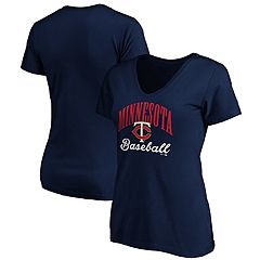 Profile Women's Navy/Heather Gray Minnesota Twins Plus Size Colorblock T-Shirt Size:3XL