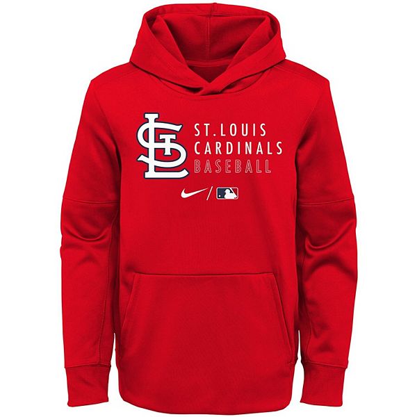 Youth St. Louis Cardinals Nike Red Authentic Collection Performance  Pullover Hoodie