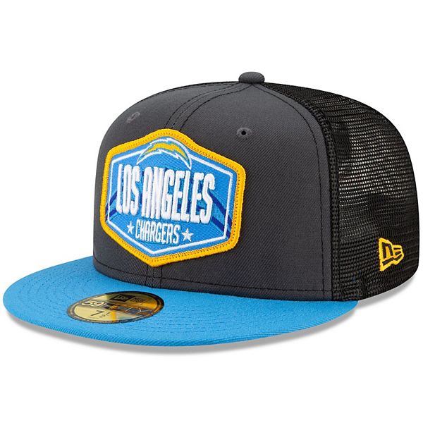 Men's New Era Graphite/Powder Blue Los Angeles Chargers 2021 NFL Draft  On-Stage 59FIFTY Fitted Hat