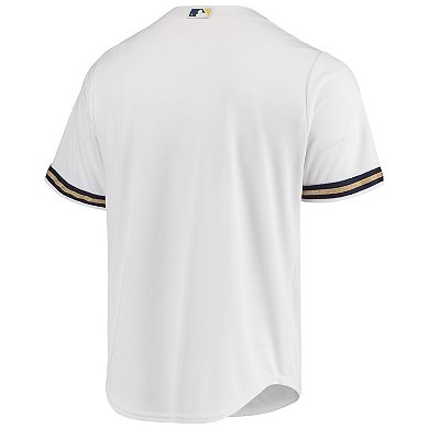 Men's Majestic White Milwaukee Brewers Home Official Cool Base Jersey