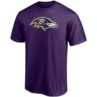 Men's Fanatics Branded Lamar Jackson Purple Baltimore Ravens Player Icon Name & Number T-Shirt