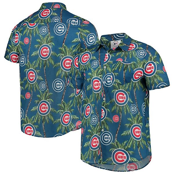 FOCO Men's Royal Chicago Cubs Big Logo Button-Up Shirt