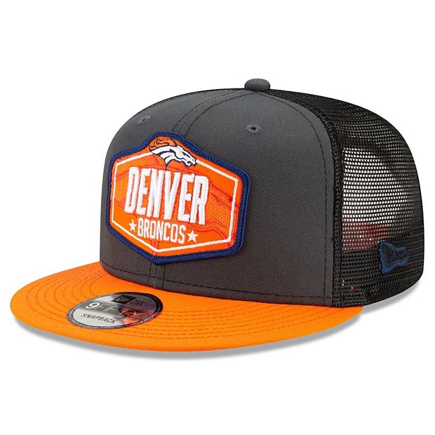 Youth New Era Orange Denver Broncos Main Trucker 9FIFTY Snapback Hat