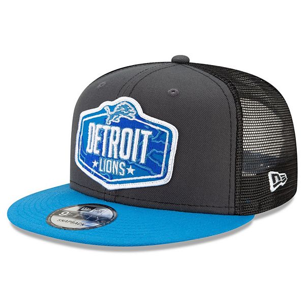 Men's New Era Blue Detroit Lions Grade Trucker 9FIFTY Snapback Hat