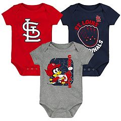 Girls Infant White/Red St. Louis Cardinals Sweet Spot Three-Piece Bodysuit Skirt & Booties Set