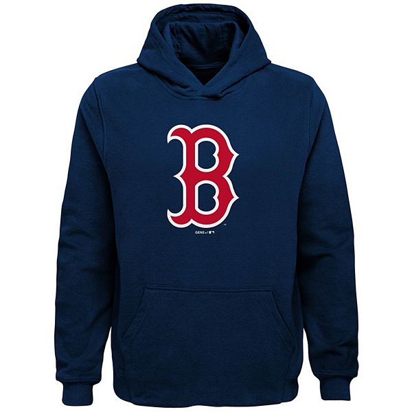 Outerstuff Red Sox Team Primary Logo Fleece Pullover Hoodie - Youth