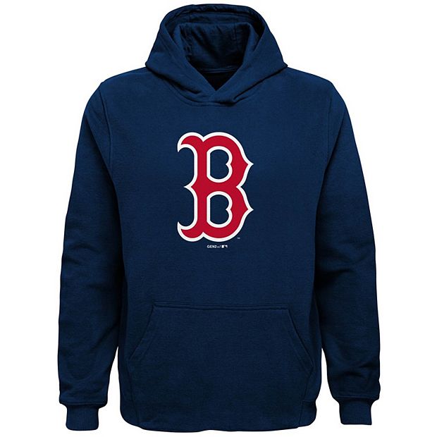 Outerstuff Youth Navy Boston Red Sox Team Primary Logo Pullover Hoodie