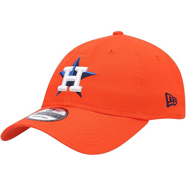 Men's New Era Orange Houston Astros Secondary 9TWENTY Adjustable Hat