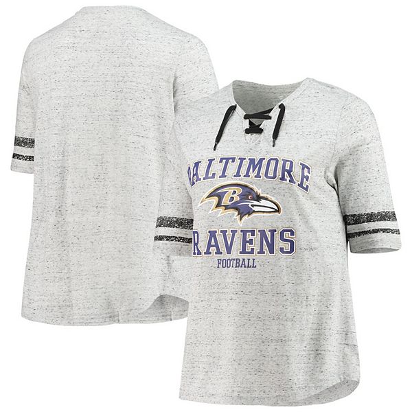 Youth Heathered Gray Baltimore Ravens Long Sleeve T-Shirt & Pants Sleep Set