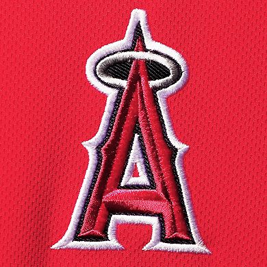 Men's Fanatics Branded Red Los Angeles Angels Big & Tall Solid Birdseye Polo