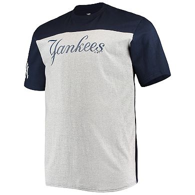 Men's Fanatics Branded Navy/Heathered Gray New York Yankees Big & Tall ...
