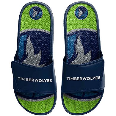 Men's FOCO Minnesota Timberwolves Wordmark Gel Slide Sandals
