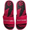 Men's FOCO Toronto Raptors Wordmark Gel Slide Sandals