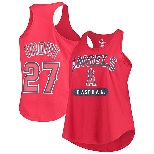 Women's Fanatics Branded Mike Trout Red Los Angeles Angels Plus