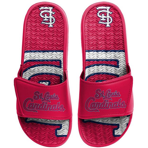 Men's FOCO St. Louis Cardinals Wordmark Gel Slide Sandals