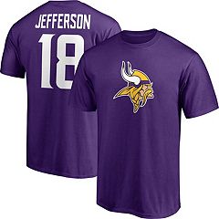 Women's Minnesota Vikings NFL Pro Line by Fanatics Branded Purple/Black  Spirit Jersey Long Sleeve T